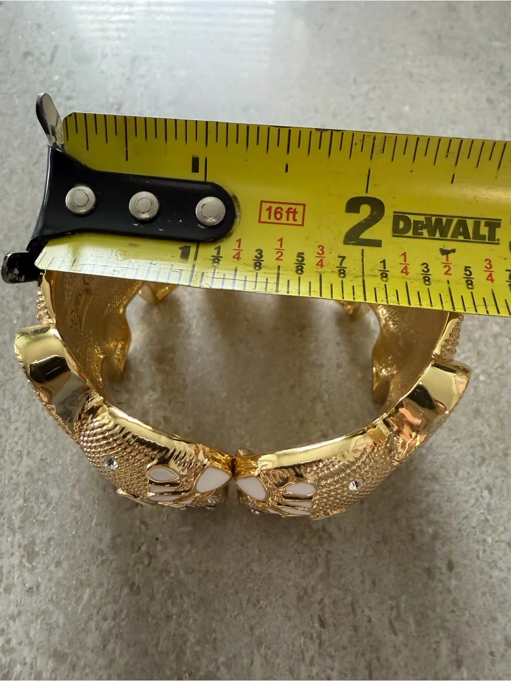 Lilly Pulitzer Gold Elephant Cuff Bracelet with White Enamel Accents